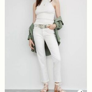 MOTHER White Ankle Jeans